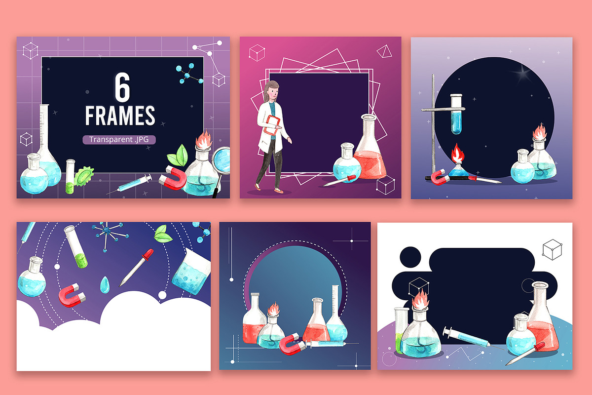 Science and scientific equipments, a Decorative Illustration by CreativeValuation (Photo 2 of 14)