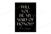Bridesmaid Card Template, a Templates & Theme by designprettythings (Thumbnail 3 of 3)