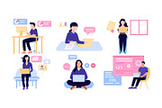 Freelancing Life Illustration, an Illustration by Vector Portal (Thumbnail 4 of 5)