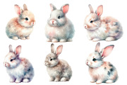 Watercolor Rabbit clipart, an Illustration by Designworld (Thumbnail 3 of 6)