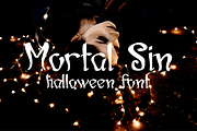 Mortal Sin | Halloween font, a Handwritten Font by Mr.Typeman (Thumbnail 1 of 7)
