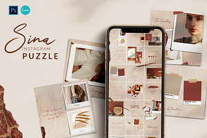 Instagram Puzzle SINA - PS & Canva