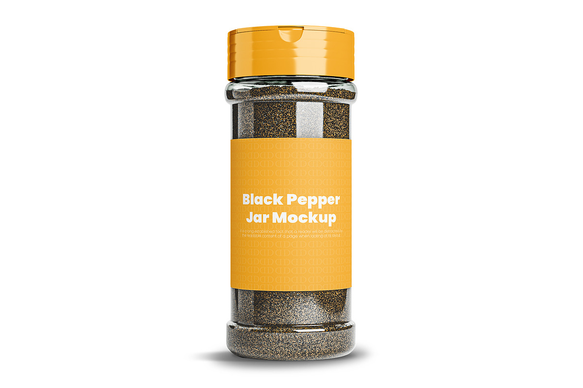 Spice Jar with Black Pepper Mockup, a Product Mockup by Designbuys (Photo 2 of 2)