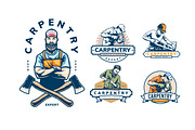 CARPENTRY wood work BADGE bundel, a Branding & Logo Template by grindstudio (Thumbnail 3 of 5)