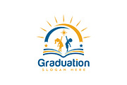 Graduation logo Kids Reaching star, an Education Illustration by Master Design (Thumbnail 2 of 3)