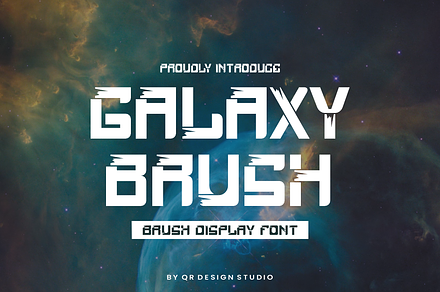 Galaxy Brush Font, a Sans Serif Font by QR Design Studio