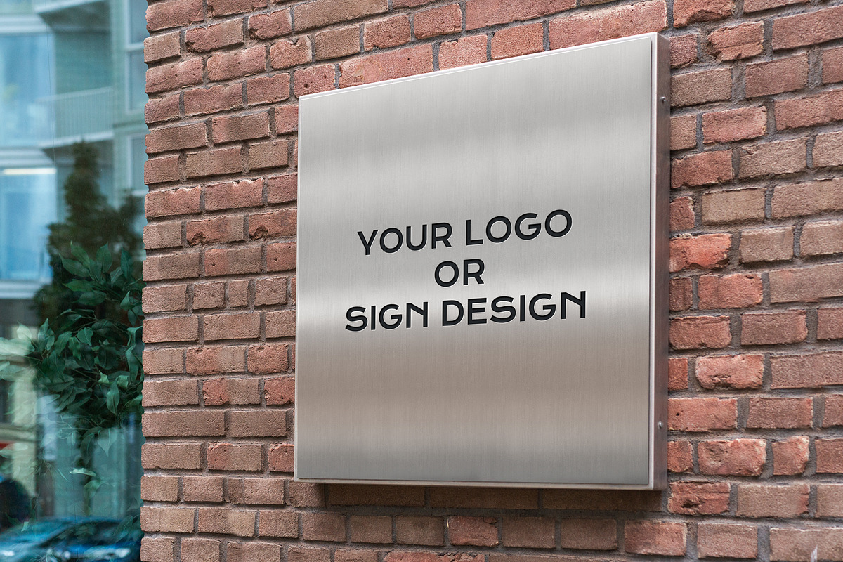 Logo Mockup Wall Mount Sign Entrance, a Product Mockup by PrintPixel (Photo 2 of 4)
