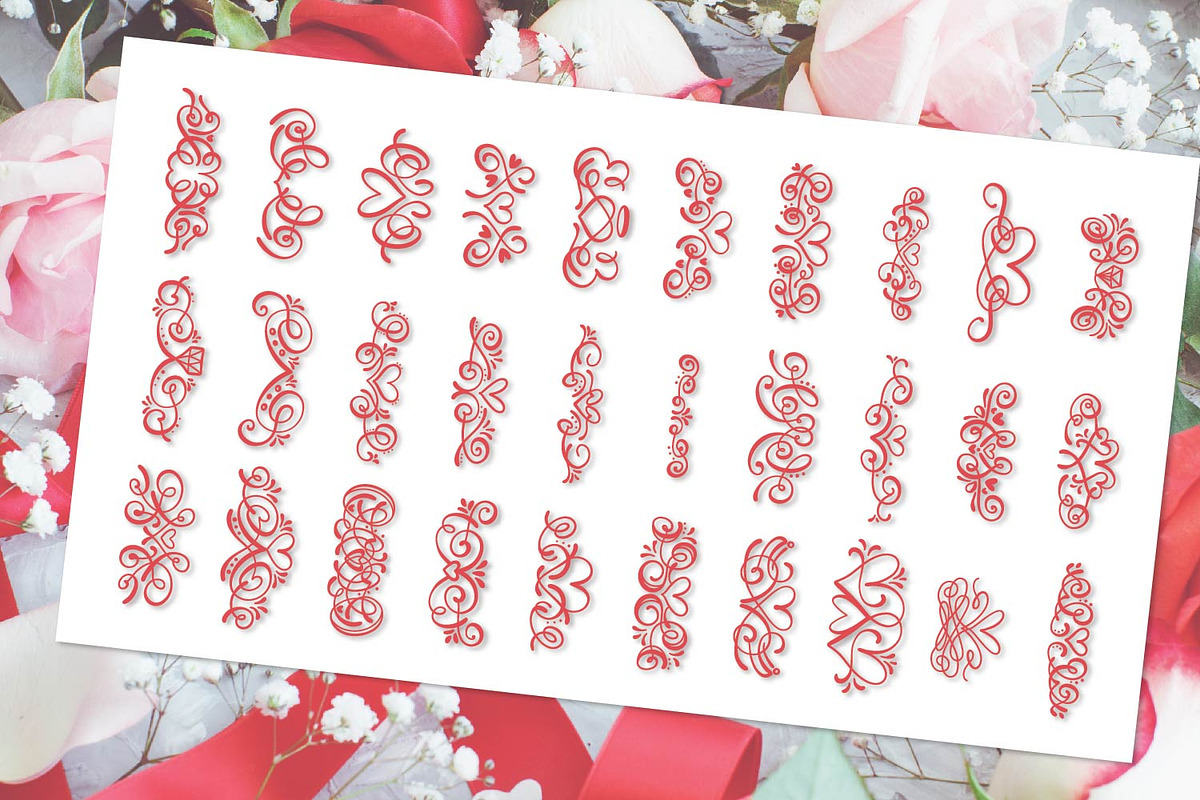 Flourish Font - 60 Ornaments preview 8