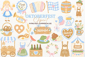 Oktoberfest Festival Clipart Autumn, a Seasonal Illustration by SugarCloudStudioArt