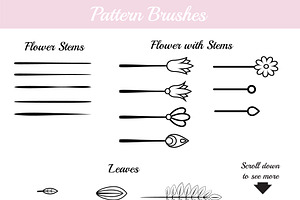 110 Floral Brushes For Illustrator