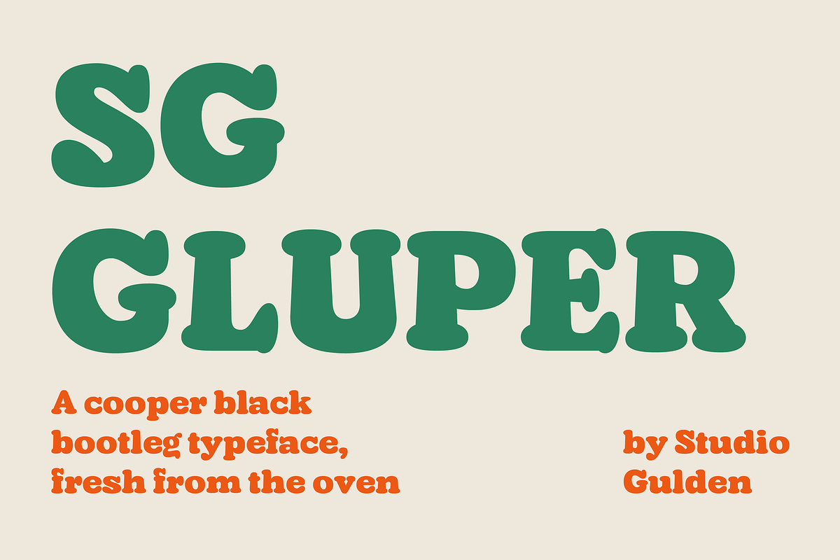 SG - GLUPER, a Font by Studio Gulden (Photo 15 of 16)