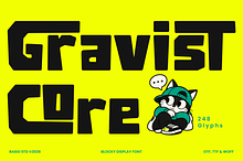 Gravist Core Blocky Display Font