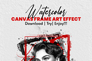 Watercolor Canvas Frame Art Effect, an Action Add-On by MRI STUDIO (Thumbnail 33 of 34)