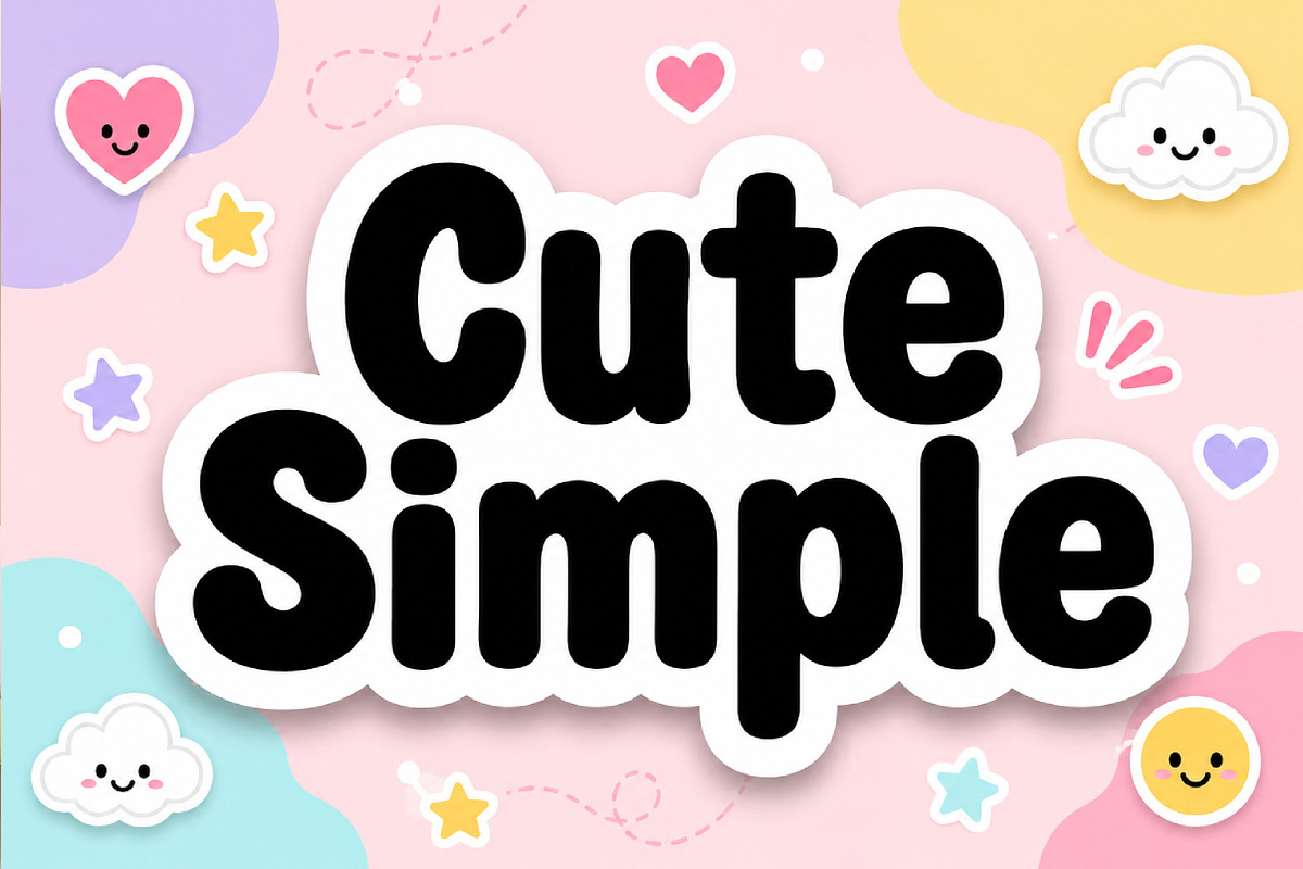 Cute Simple, a Slab Serif Font by Wow Magic (Photo 1 of 6)
