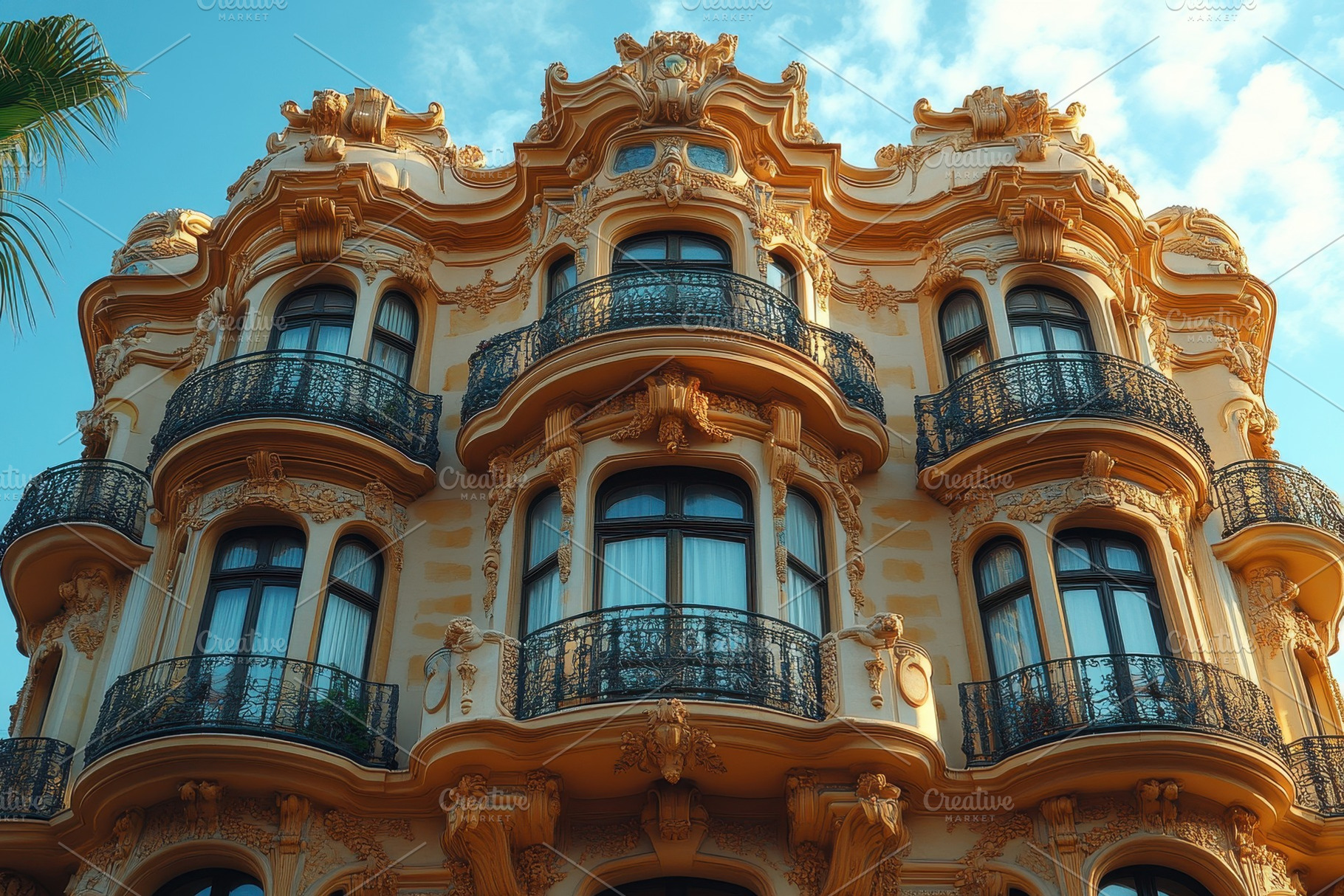 Beautiful historic building with orn, a Photo by Tanuart