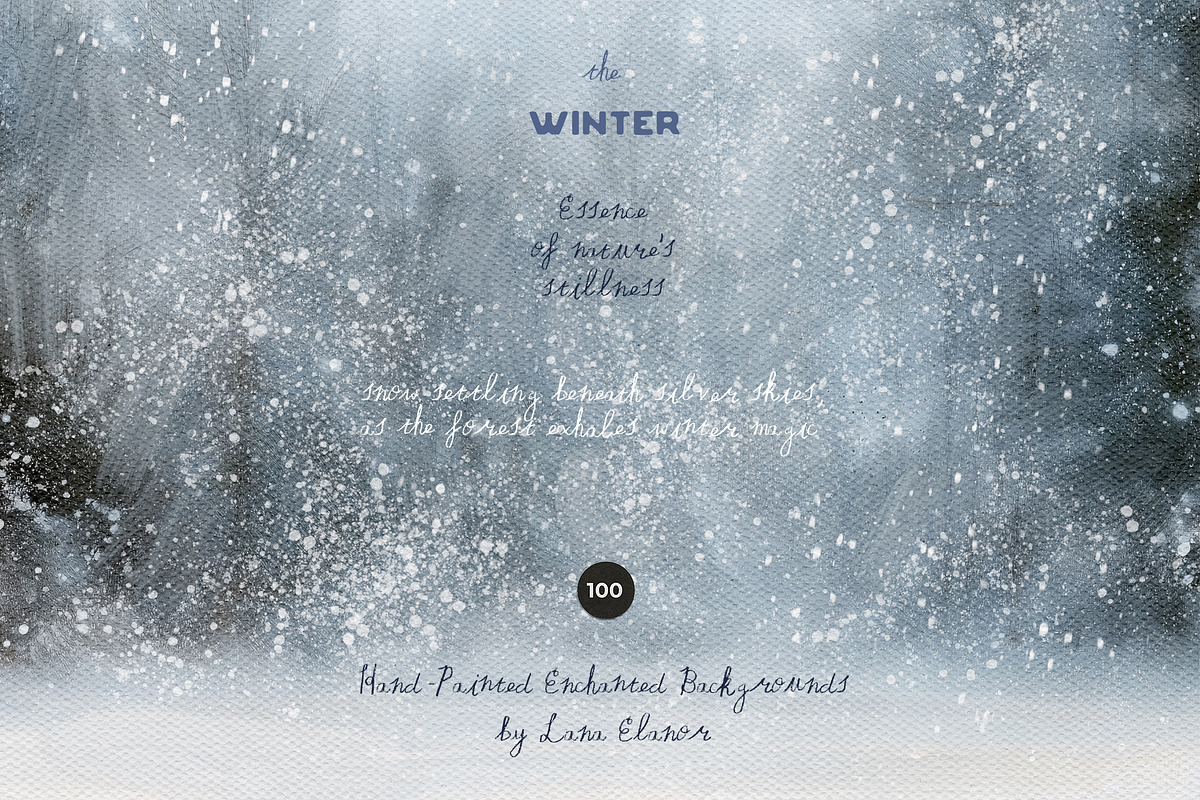 Hand-Painted Winter Backgrounds, a Background Graphic by Lana Elanor (Photo 9 of 16)