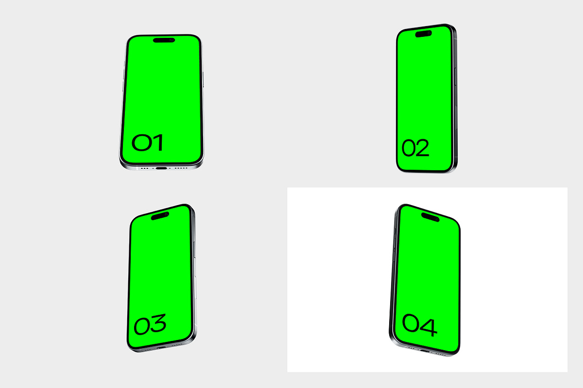 iPhone 15 Mockup Vol 01, a Device Mockup by Matte Black (Photo 2 of 6)