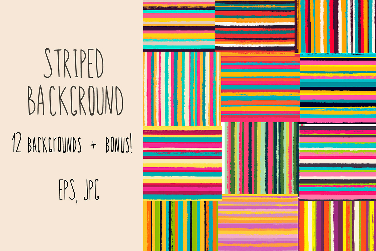 Striped backgrounds+bonus!