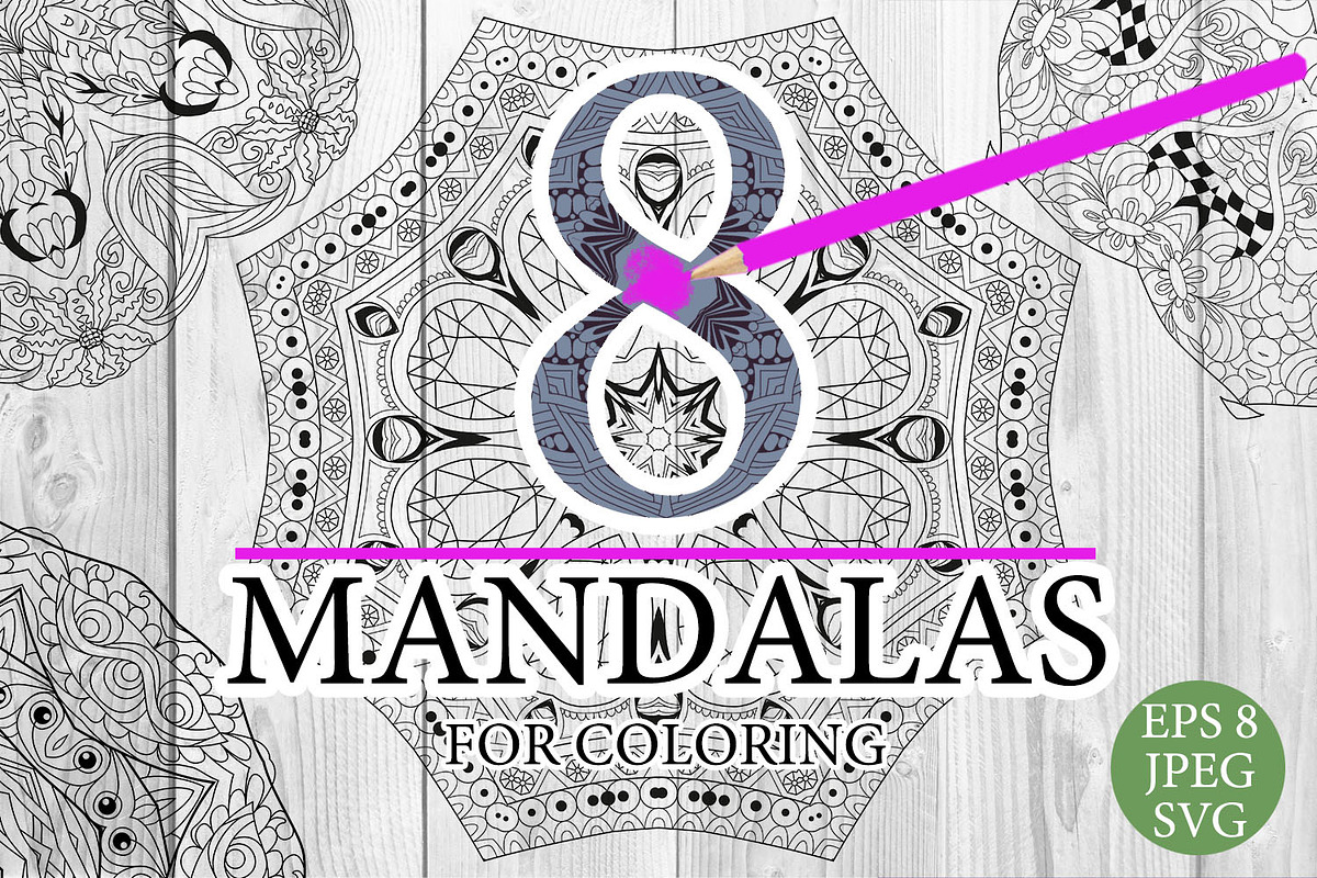 Mandalas for coloring 14, an Object Graphic by Watercolor fantasy (Photo 1 of 9)