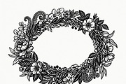 50 Elegant Floral Oval Mirror Frame, a Decorative Illustration by Amazin_art (Thumbnail 32 of 40)