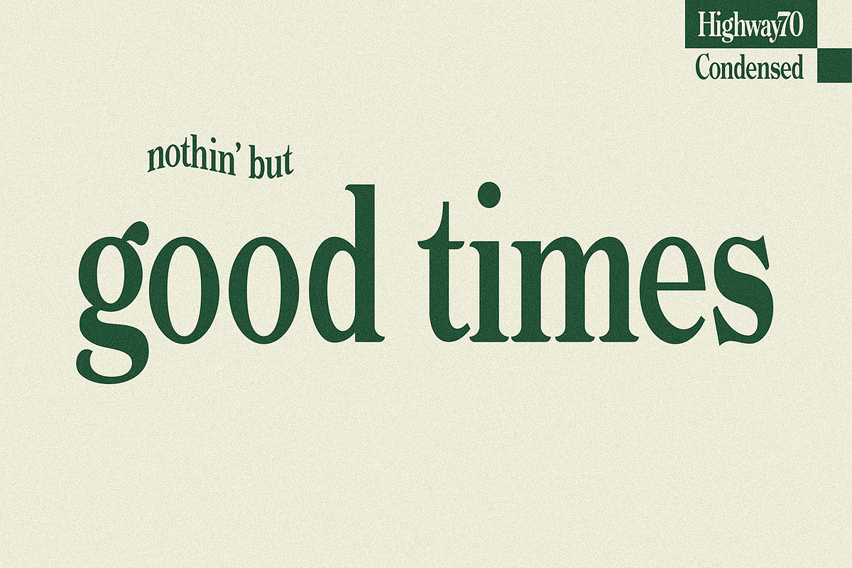 Highway 70 Condensed - Retro Serif, a Serif Font by Lateral Design (Photo 5 of 17)