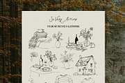 So Very Autumn: Line Art Clipart, a Seasonal Illustration by Purple (Thumbnail 9 of 15)