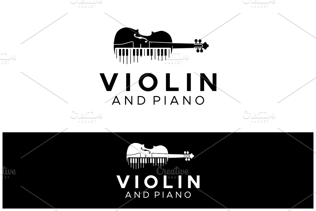 Viola and Piano keys Logo, a Branding & Logo Template by Atlantis X Nurman Arbai (Photo 1 of 2)