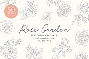 Rose Garden Vector Illustrations, an Illustration by Emma Webb Studio (Thumbnail 1 of 8)