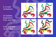 Retro Pop Art Roller Skate, a Sport Illustration by doghead (Thumbnail 2 of 3)