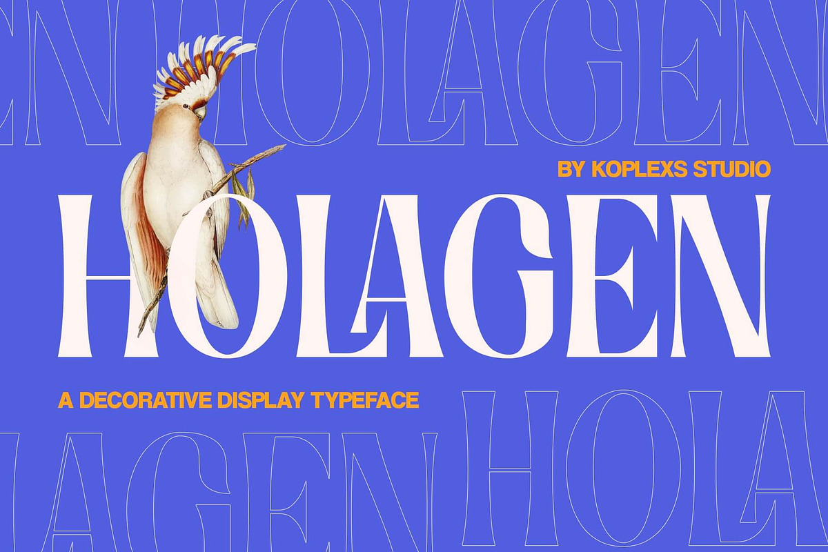 Holagen - A Decorative Display Font, a Handwritten Font by Koplexs Studio (Photo 1 of 10)