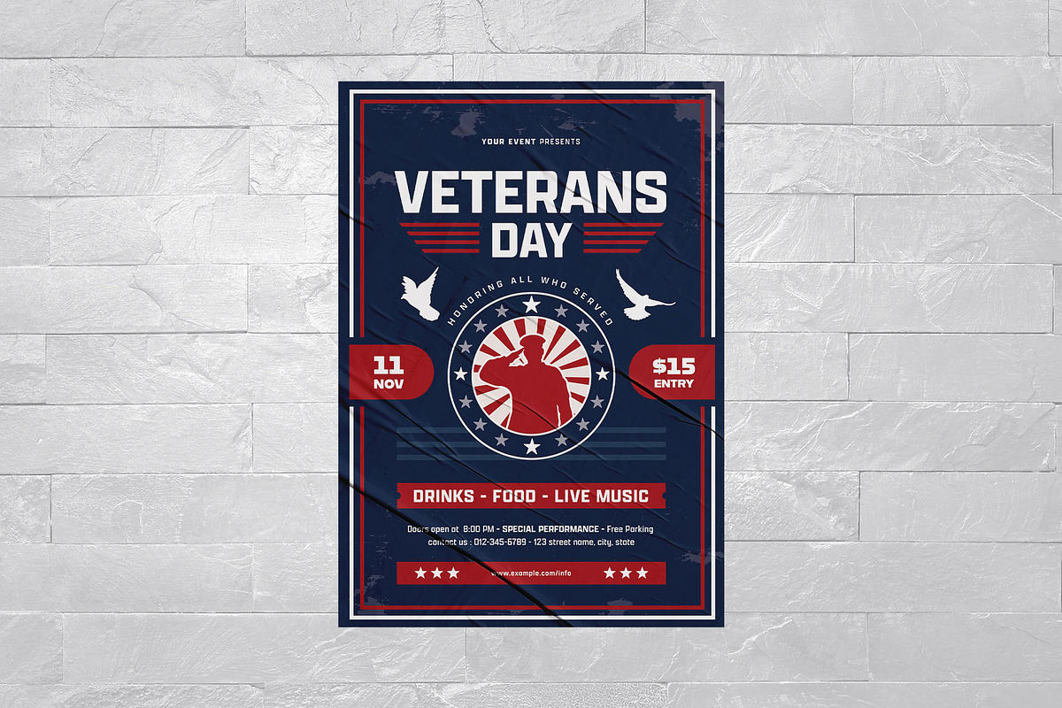 Veterans Day Flyer Template, a Flyer Template by BrandPacks (Photo 3 of 5)