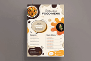 Food Menu Template, a Flyer Template by MightyDesign (Thumbnail 1 of 8)