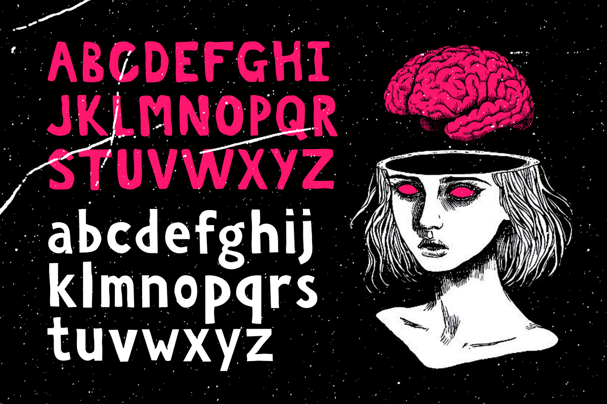 Core Panic - Rough Display Font, a Font by Pixesia Studio (Photo 12 of 15)