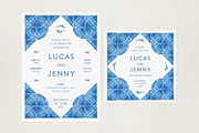 Blue Tiles Wedding Invitation Bundle, an Invitation Template by Wedding Whippet (Thumbnail 2 of 10)