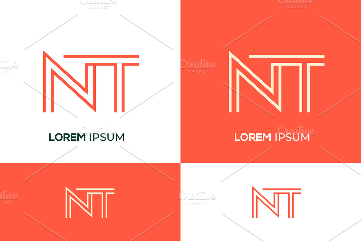 Monogram icon logo NT, a Branding & Logo Template by idesign_4u