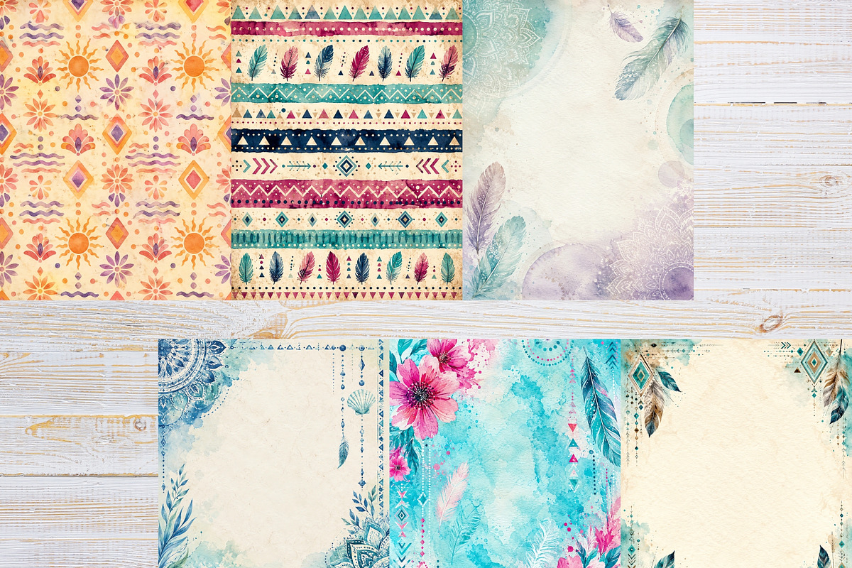 Hippie Junk Journal Pages, a Background Graphic by LA Design (Photo 4 of 10)