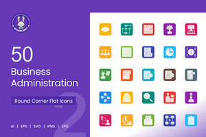 Business Administration Filled Round, an Icon by IconBunny