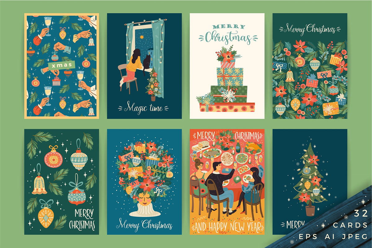 Merry Christmas! Vector collection, a Decorative Illustration by Nadia Grapes (Photo 4 of 11)