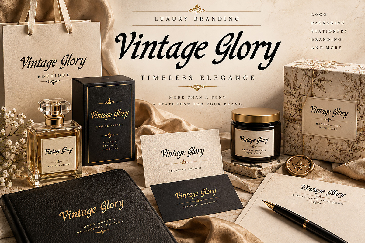 Vintage Glory, a Serif Font by Wow Magic (Photo 3 of 5)