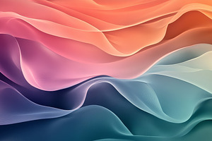 Abstract Gradient Waves in Warm and Cool Tones, an Abstract Photo by Natalia Klenova's Shop