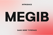 Megib – Modern Bold Sans Serif, a Sans Serif Font by MaikoHatta (Thumbnail 1 of 8)