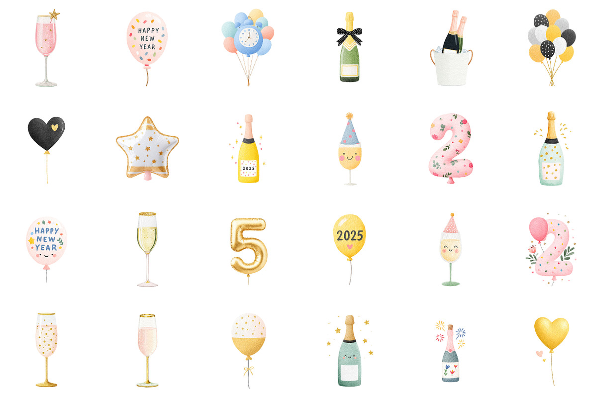 Elegant New Year Balloons and Champa, an Illustration by Sublimation Artist (Photo 2 of 6)