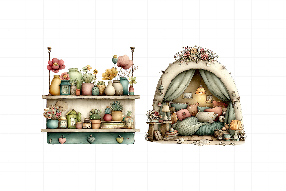 Cozy Boho Home Clipart, an Illustration by Daily.Designs (Photo 7 of 8)