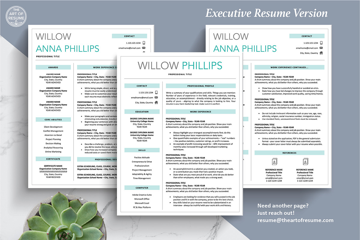 Creative Resume, Blue CV Templates, a Resume Template by The Art of Resume (Photo 5 of 8)