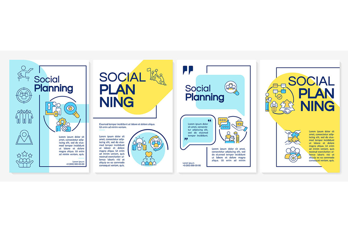 Social planning brochure template, a Brochure Template by IMG Visuals