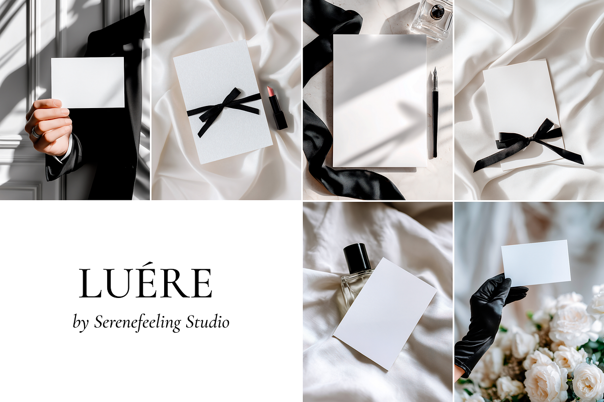 B&W Wedding Stationery Mockup Bundle, an Advertising Mockup by Serenefeeling (Photo 13 of 14)