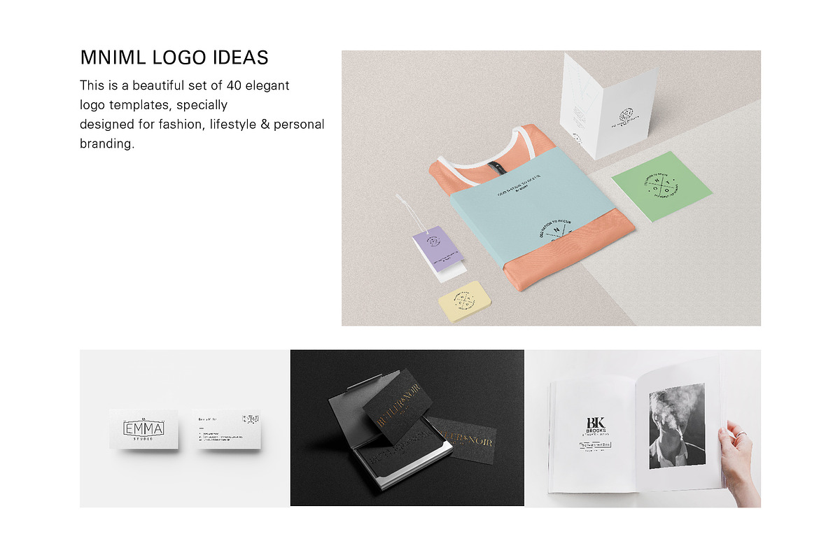 40 MNIML LOGOS | Free Fonts Included, a Branding & Logo Template by Modus Prime (Photo 2 of 8)
