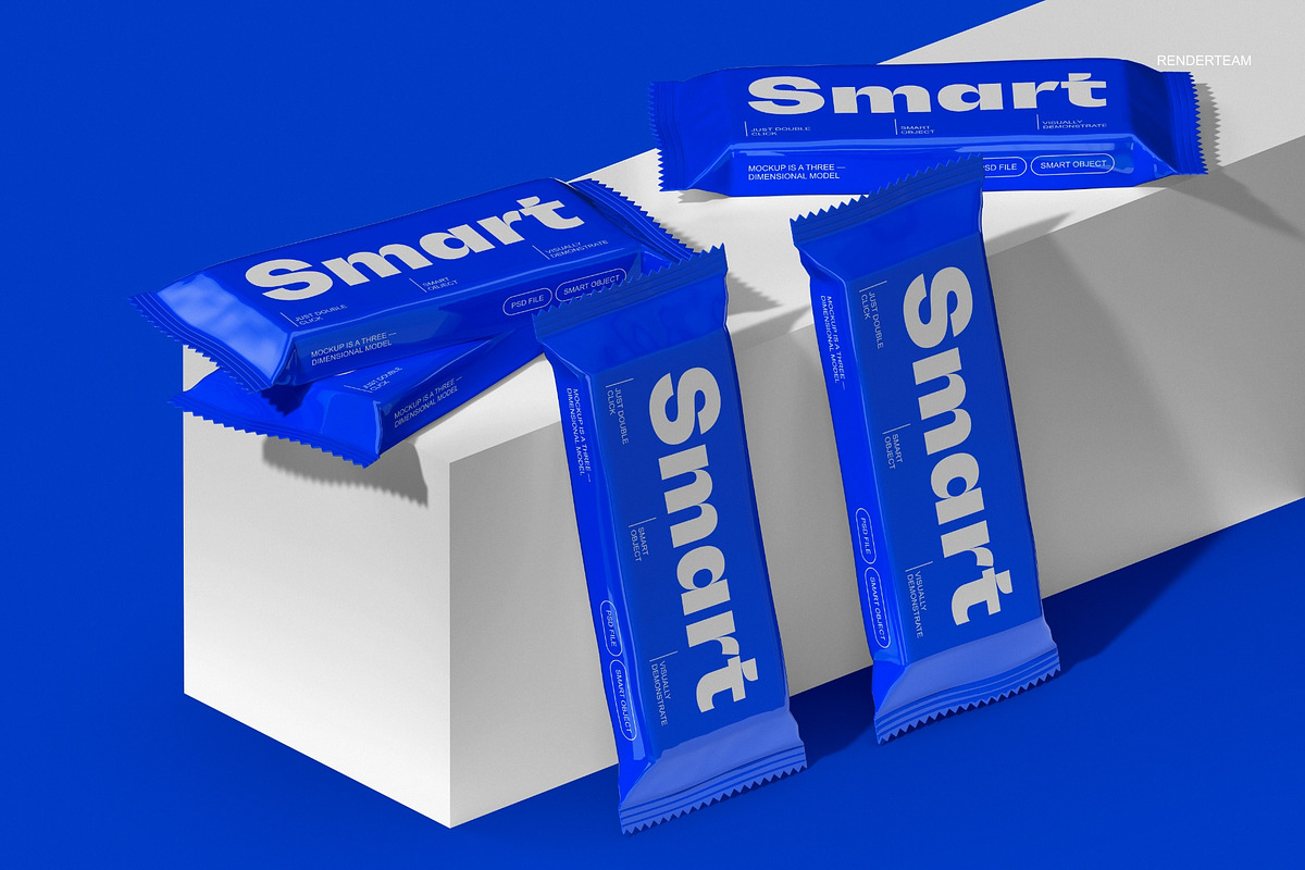Snack Bar Mockup Set, a Packaging Mockup by Renderteam (Photo 11 of 12)