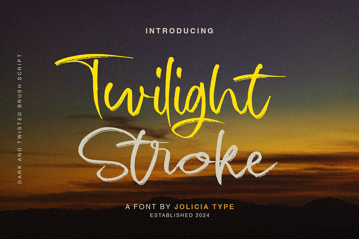 Twilight stroke | Brush Script Font, a Script Font by Jolicia Type (Photo 1 of 10)