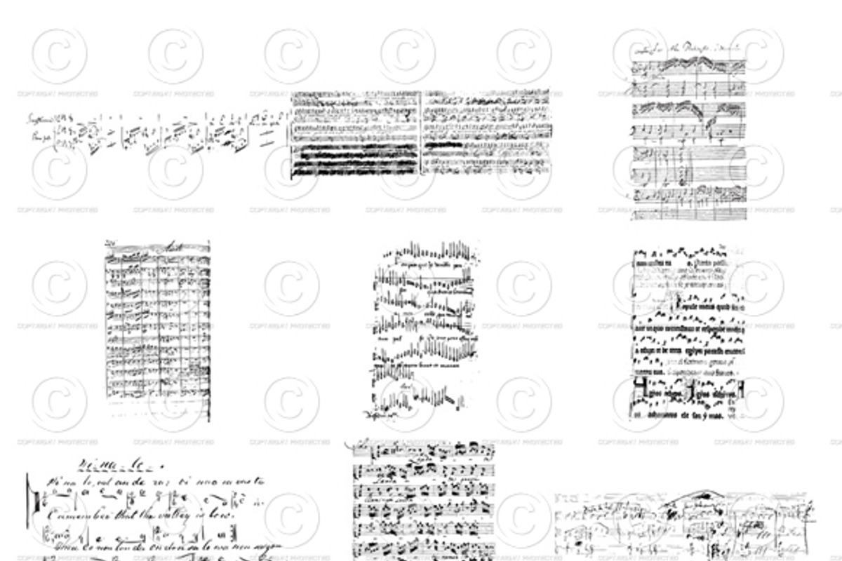 Vintage Music Sheet Brushes preview 2